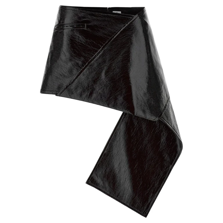 Courrèges fold Vinyl Mini Skirt