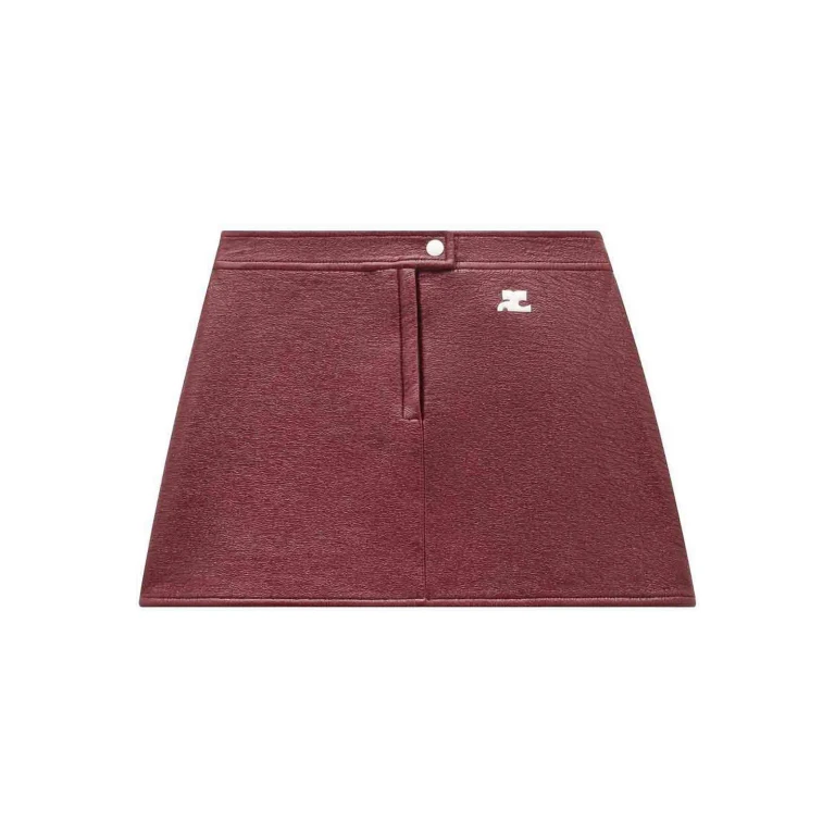 Jupe twill Courreges - Rouge