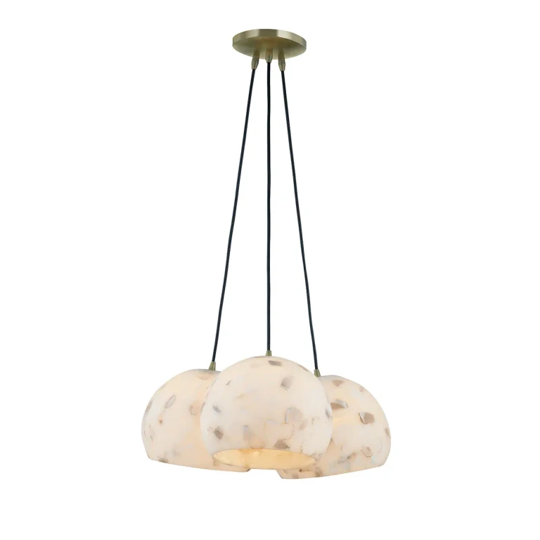 Brushed Brass Pendant from the Alabaster Rocks! Collection