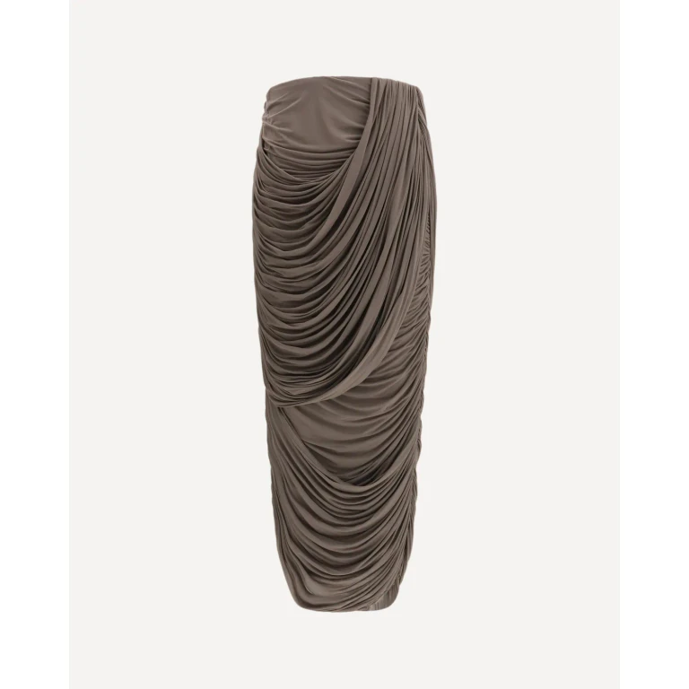 MAGDA BUTRYM Draped silk midi Skirt Female 36
