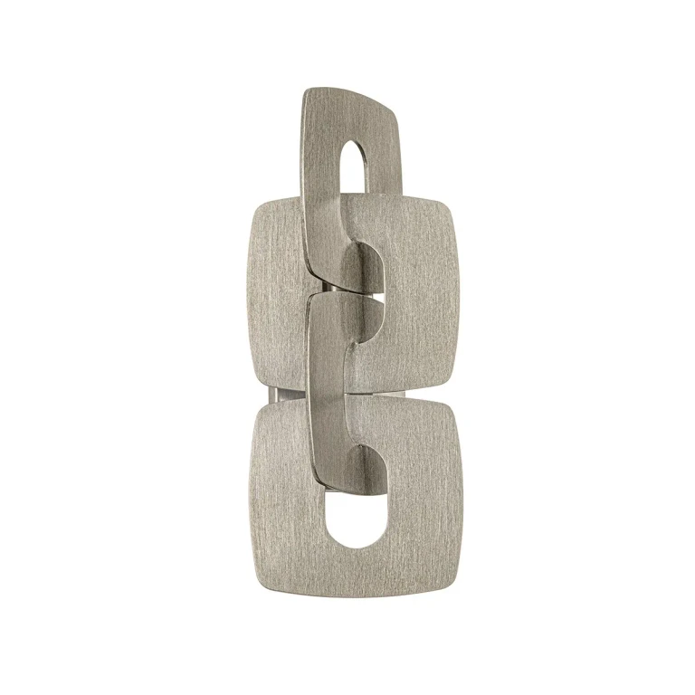 Stria Silver Leaf Wall Sconce from the Trentino Collection