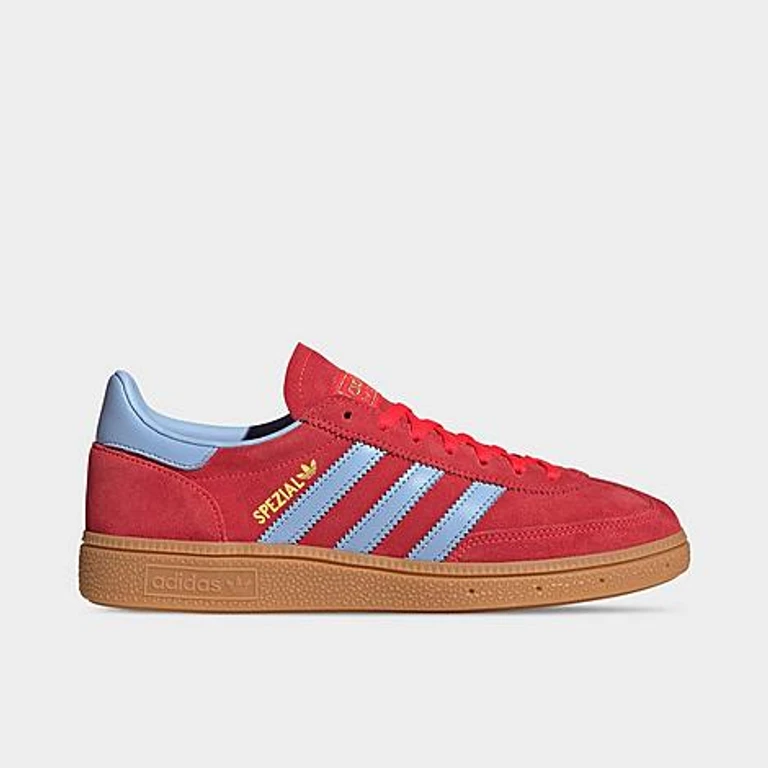 adidas Women's Originals Handball Spezial LE Casual Shoes in Lucid Red/Blue/Gum Size: 5.0
