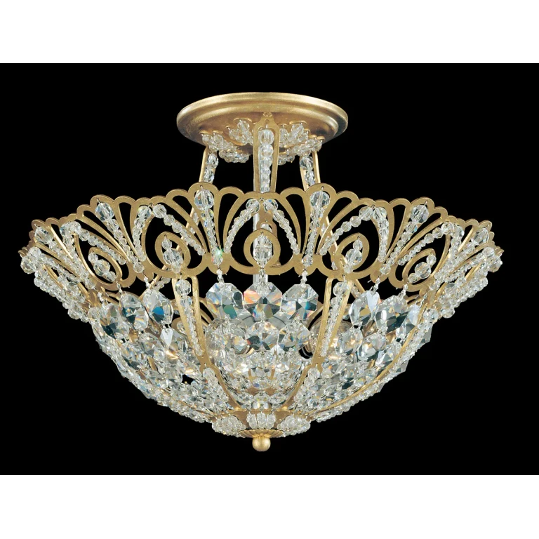 Rivendell 5-Light Semi-Flush Ceiling Light in Antique Silver