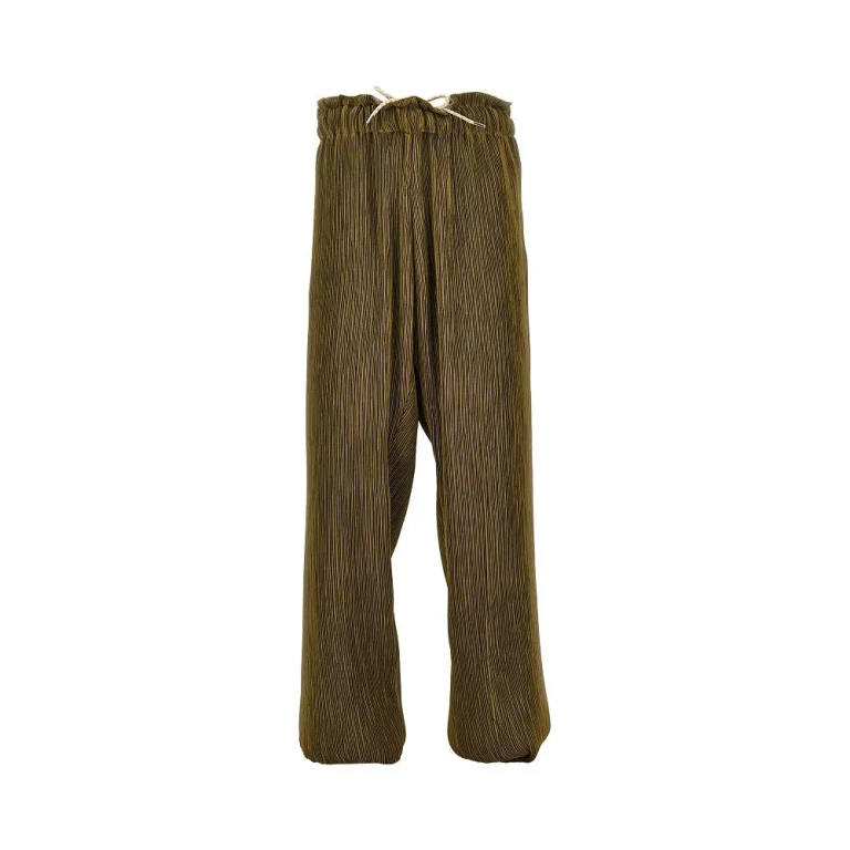 EMPORIO ARMANI Microplissè fabric pants Man 46