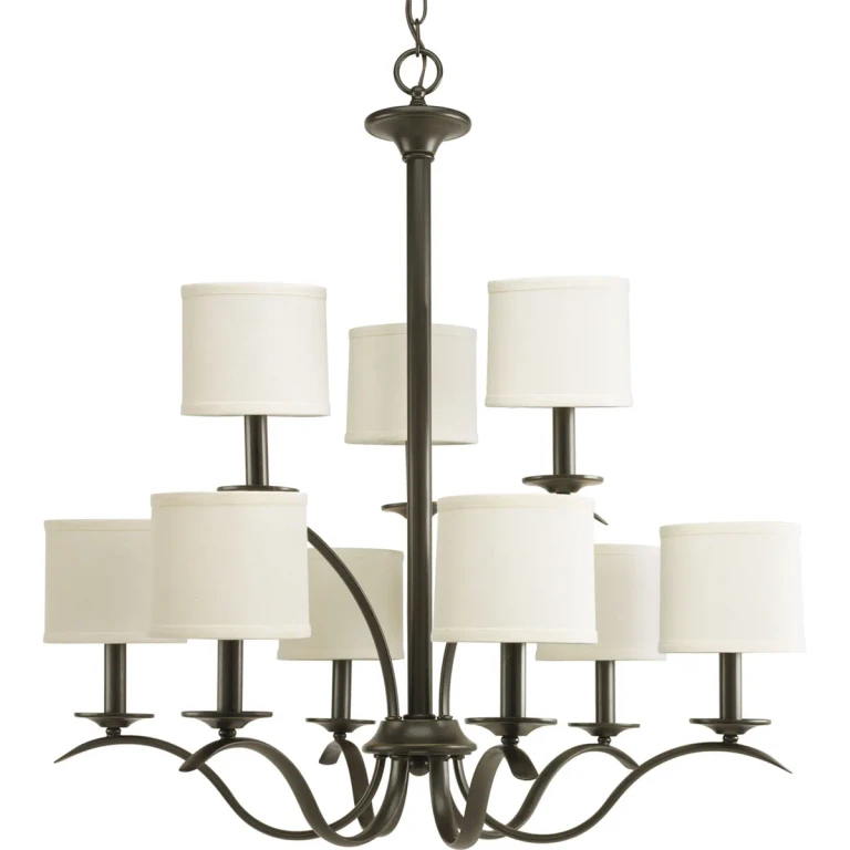 Antique Bronze Nine Light Chandelier from the Inspire Collection