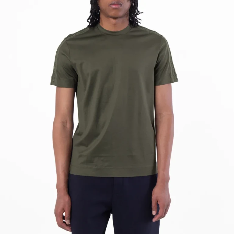 Emporio Armani Logo Tape Lyocell-Blend T-Shirt
