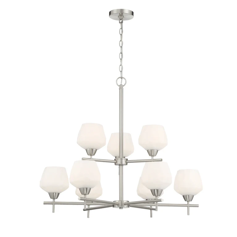 Brushed Nickel Chandelier from the Camrin Collection