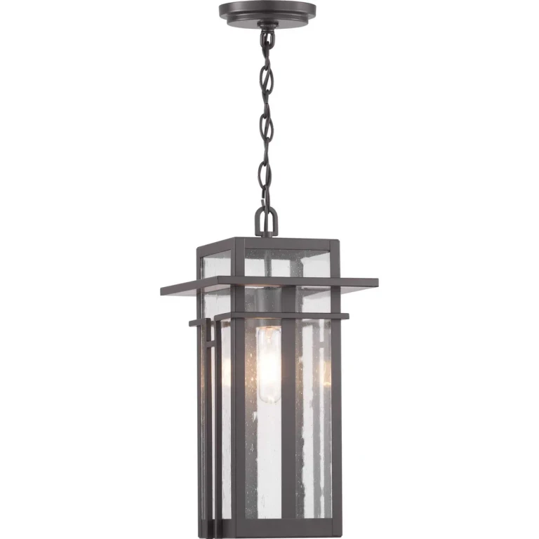 Antique Bronze One Light Hanging Lantern from the Boxwood Collection