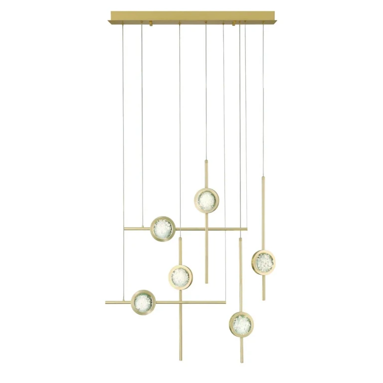 Gold LED Chandelier from the Barletta Collection