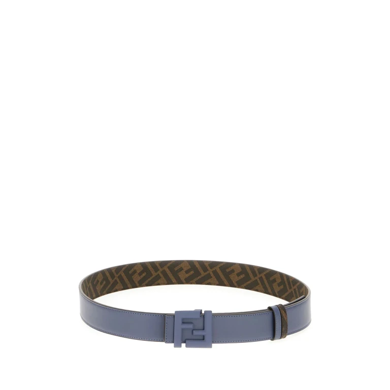 Fendi Powder Blue Leather Belt