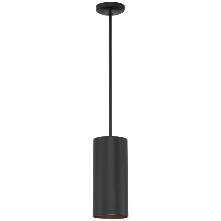 Matte Black One Light Pendant from the Pilson XL Collection
