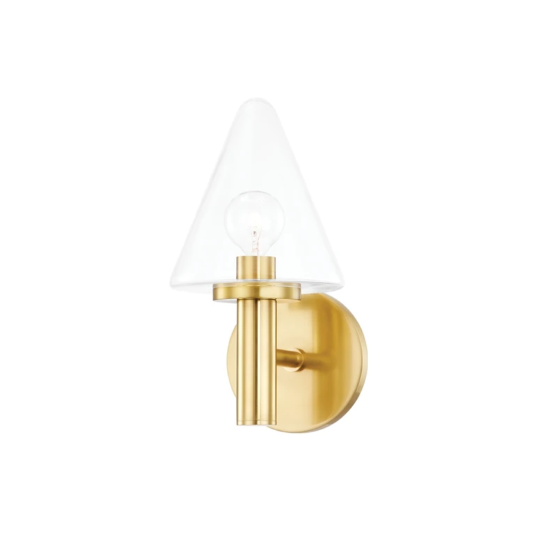 Aged Brass Bathroom Vanity Light from the Connie Collection