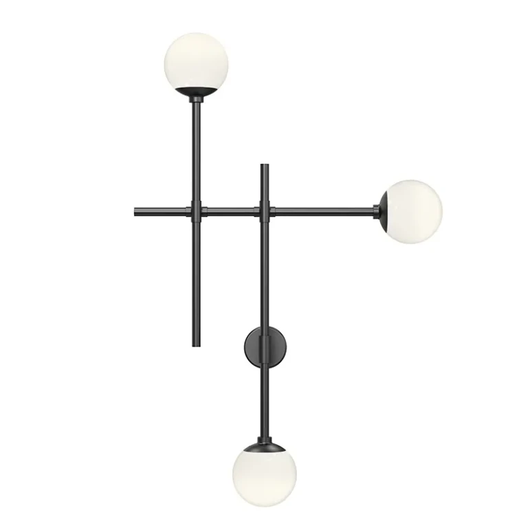 Satin Black LED Wall Sconce from the Sabon Collection