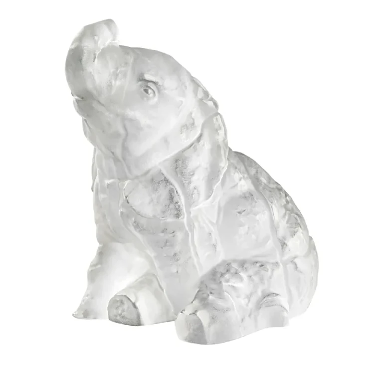Lalique Crystal Baby Elephant Figurine