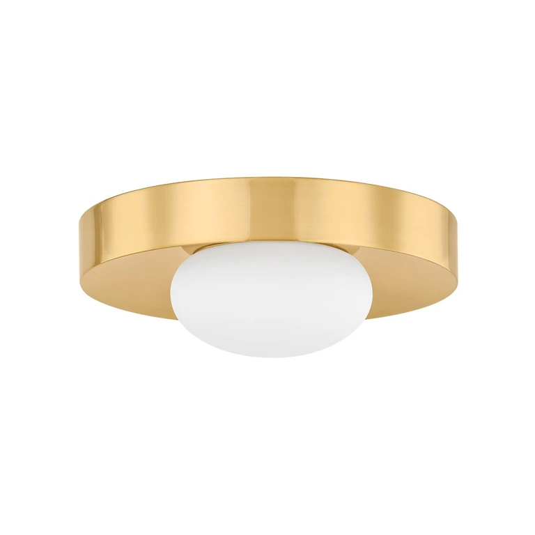 Aged Brass LED Flush Mount from the Pepa Collection