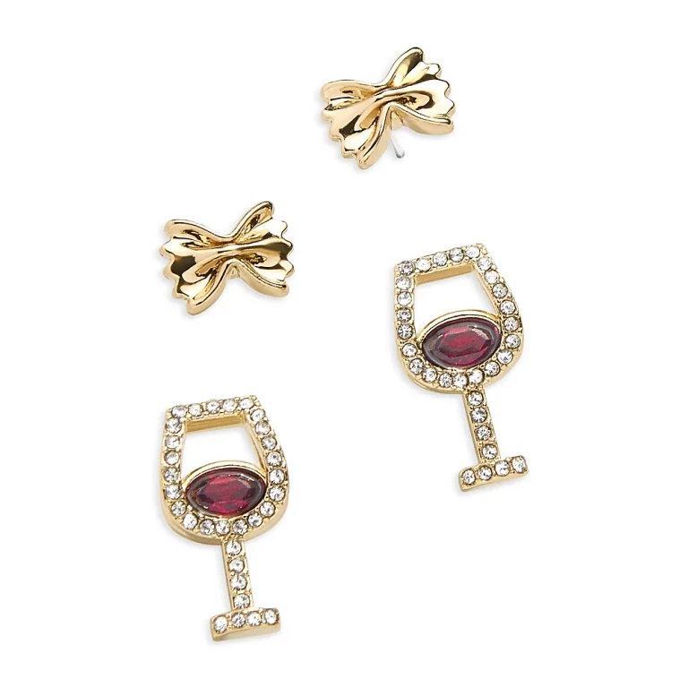 Baublebar Endless Pastabilities Stone & Pave Wine Glass Drop Earrings