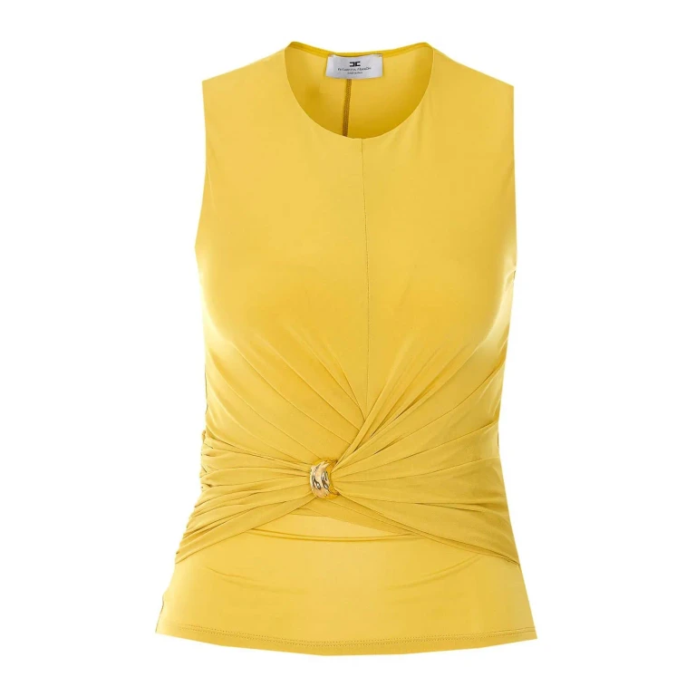Elisabetta Franchi Top - Jaune