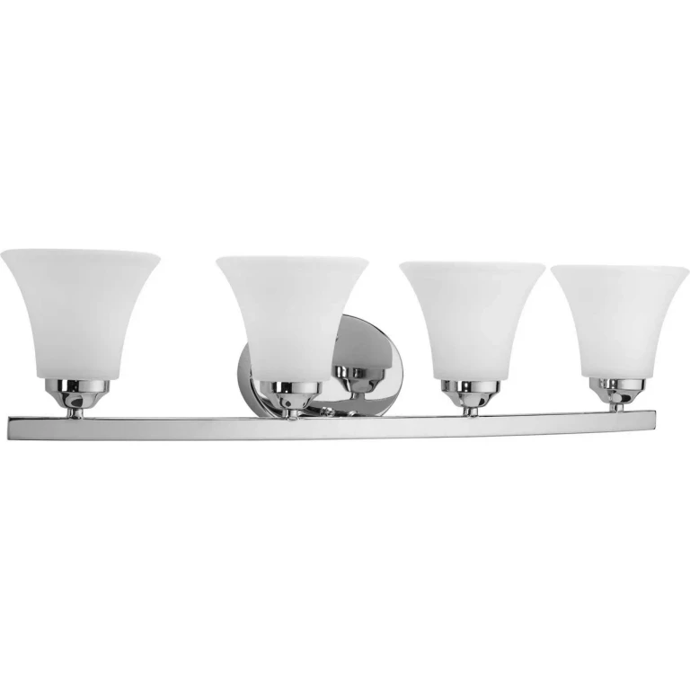 Polished Chrome Four Light Bath Bracket from the Adorn Collection