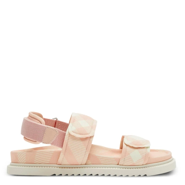 Burberry Girls Jamie Check Pattern Velco Sandals