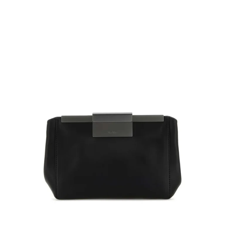 Black Leather Belt Bag