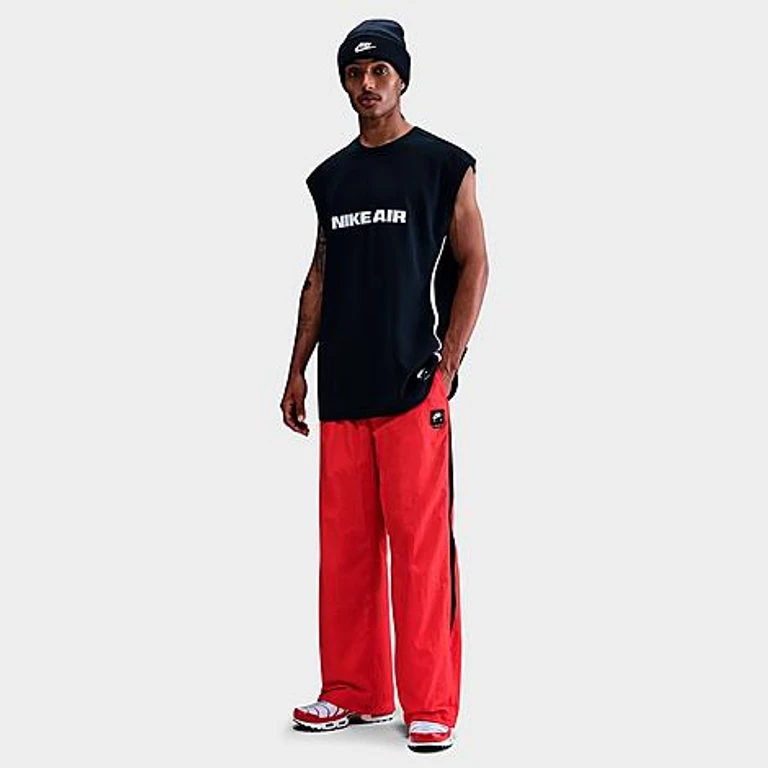 Nike Men's Air Woven Track Pants in University Red/Black Size: XS