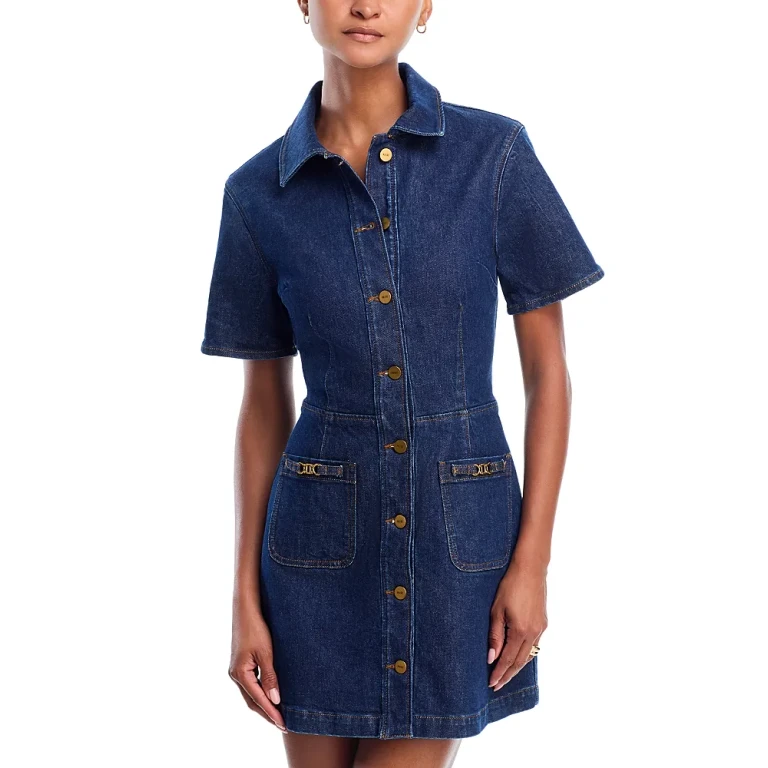 Paige Clementine Denim Mini Dress