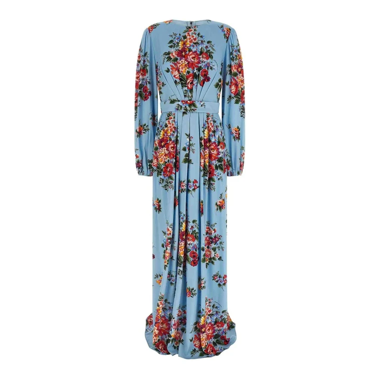 Dolce & Gabbana Robe Au Genou - Bleu Clair
