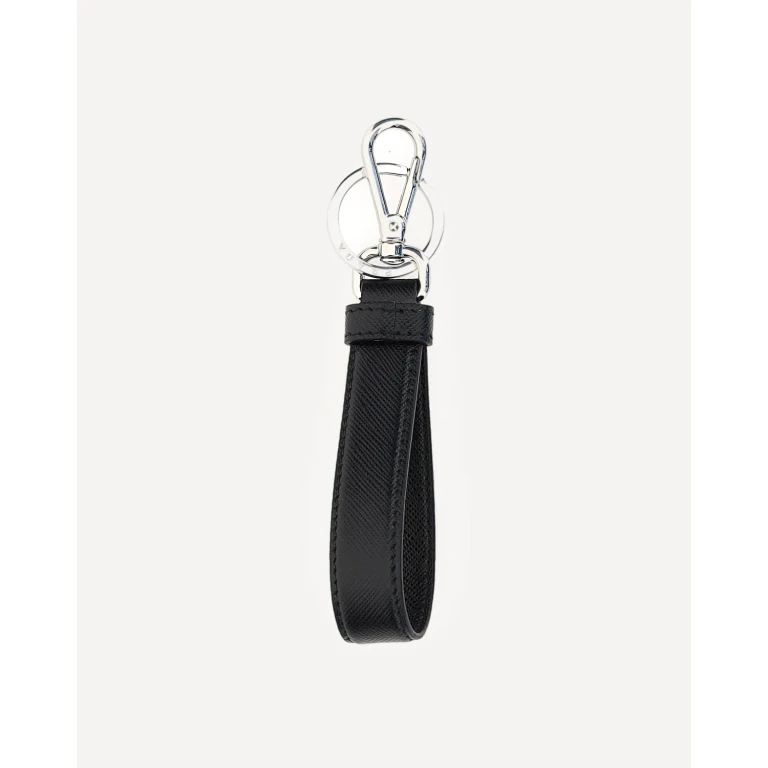PRADA Leather Keychain Male UNI