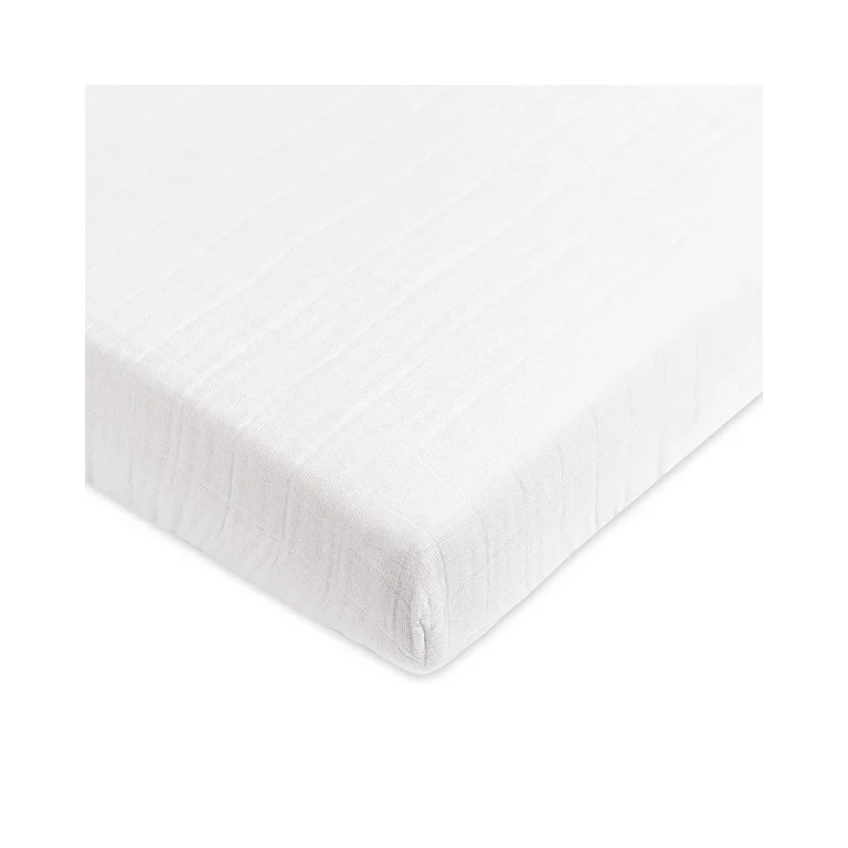 Babyletto Mini Crib Sheet in Gots Certified Organic Muslin Cotton