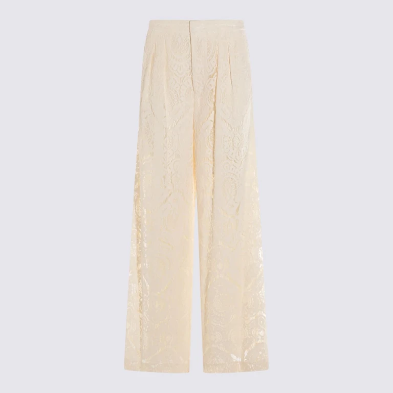 TwinSet Cream Viscose Pants