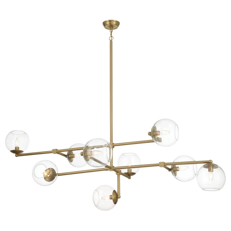 Signature Brass Nine Light Pendant from the Millikan Collection