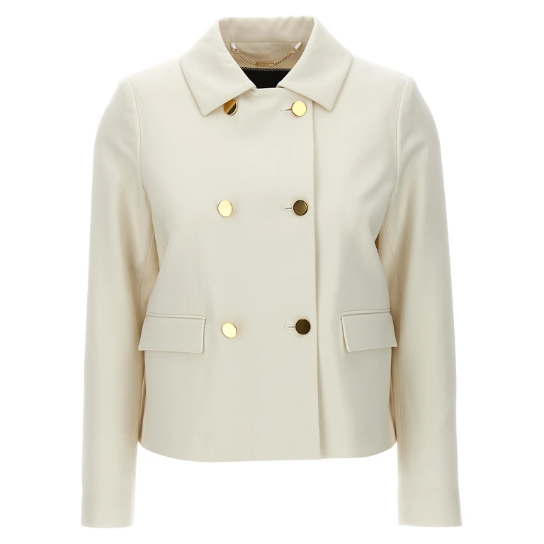 White Virgin Wool Full-Length Jacket Clothing - Women