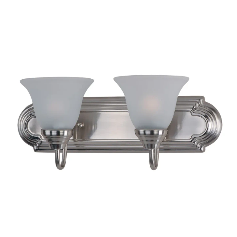Satin Nickel Two Light Bath Vanity from the Essentials - 801x Collection