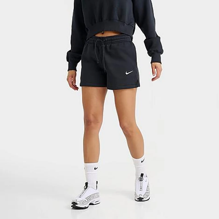 Nike Women's Sportswear Phoenix Fleece Mid-Rise 4" Shorts in Black Size: XS