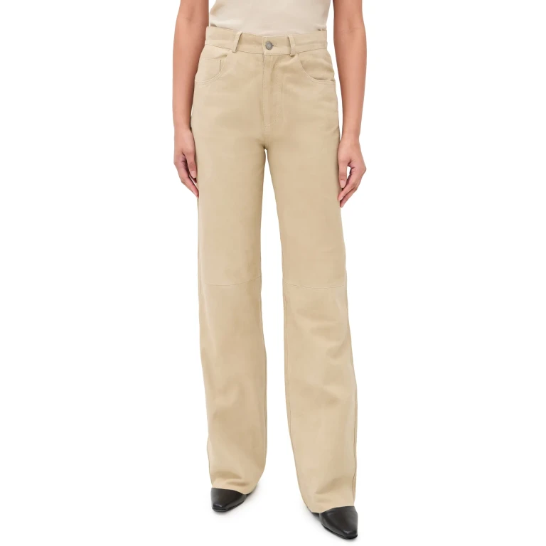 HAIKURE Korea Suede Pants Beige 28