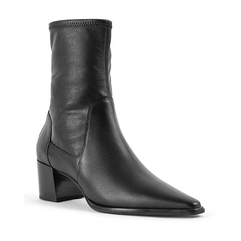 Giselle Stiefeletten mit spitzer Spitze und Blockabsatz