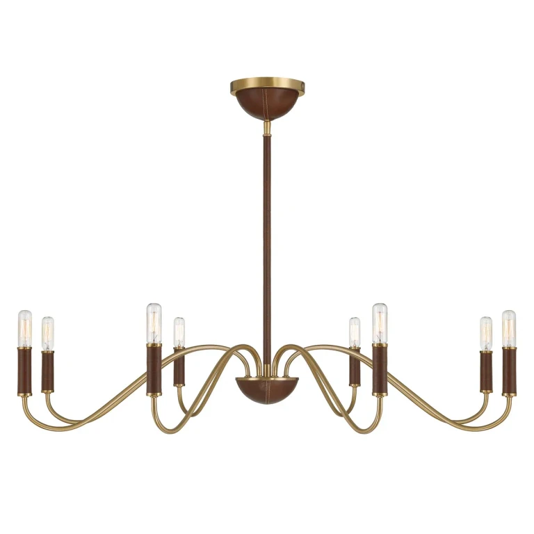 Abeline 8-Light Chandelier in Warm Brass