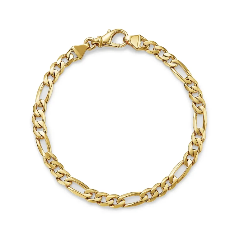 Figaro Link Chain Bracelet in 14K Yellow Gold