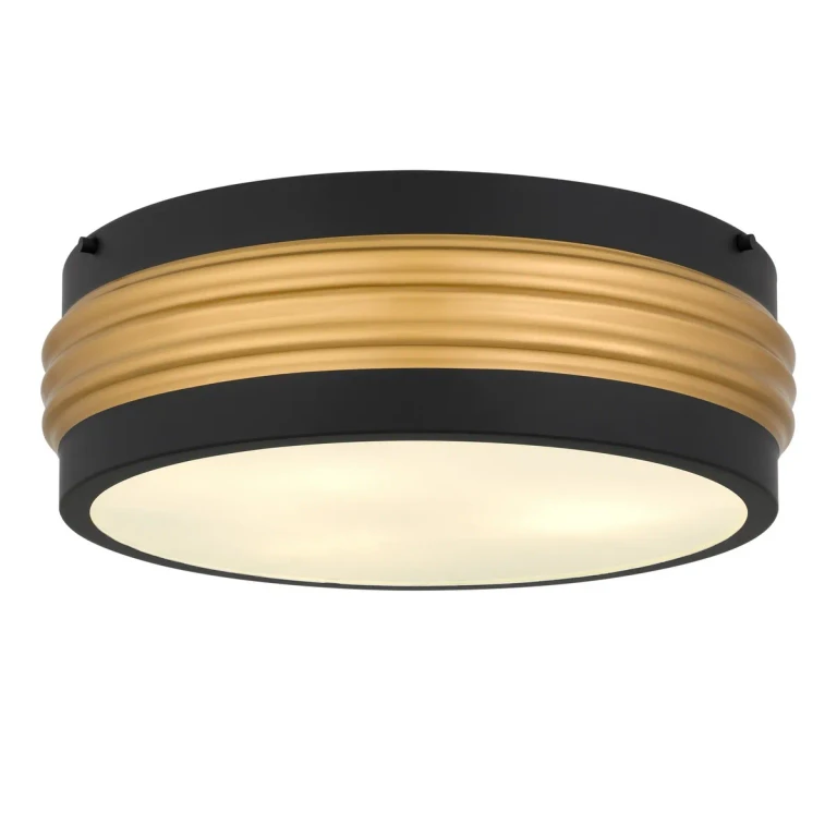 Matte Black Flush Mount from the Emmett Collection