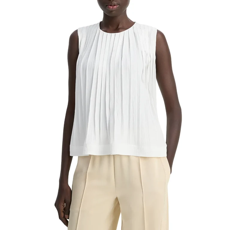 Vince Pleated A Line Top