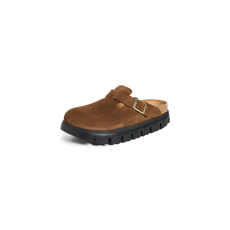 Birkenstock Boston Chunky 软木底拖鞋 Dark Tea 40码