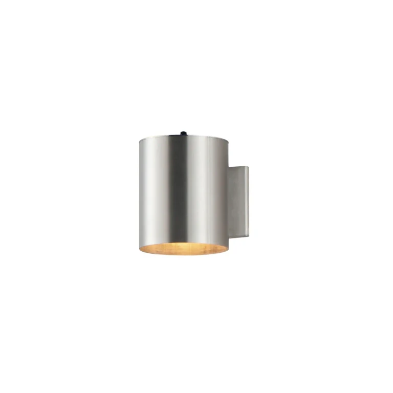Brushed Aluminum One Light Outdoor Wall Lantern from the Outpost Collection