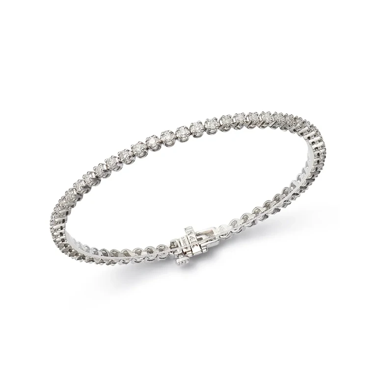 Certified Diamond Tennis Bracelet in 14K White Gold, 2.50 tcw