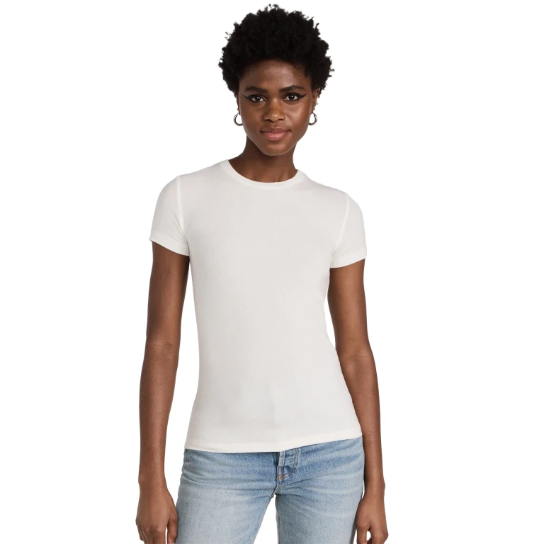 L'AGENCE T-shirt Ressi Gola Redonda Branco XL