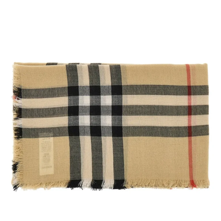 버버리 남성 체크 울 스카프