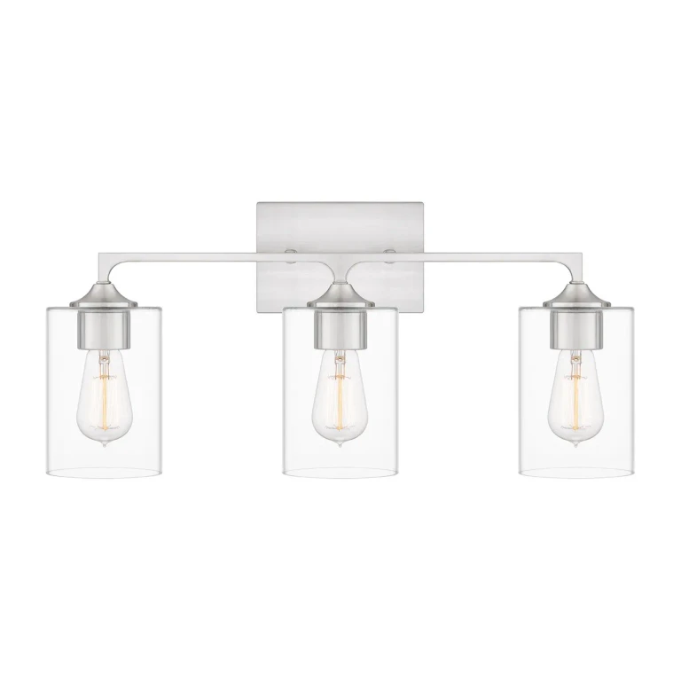 Prescott 3-Light Bathroom Vanity Light in Brushed Nickel
