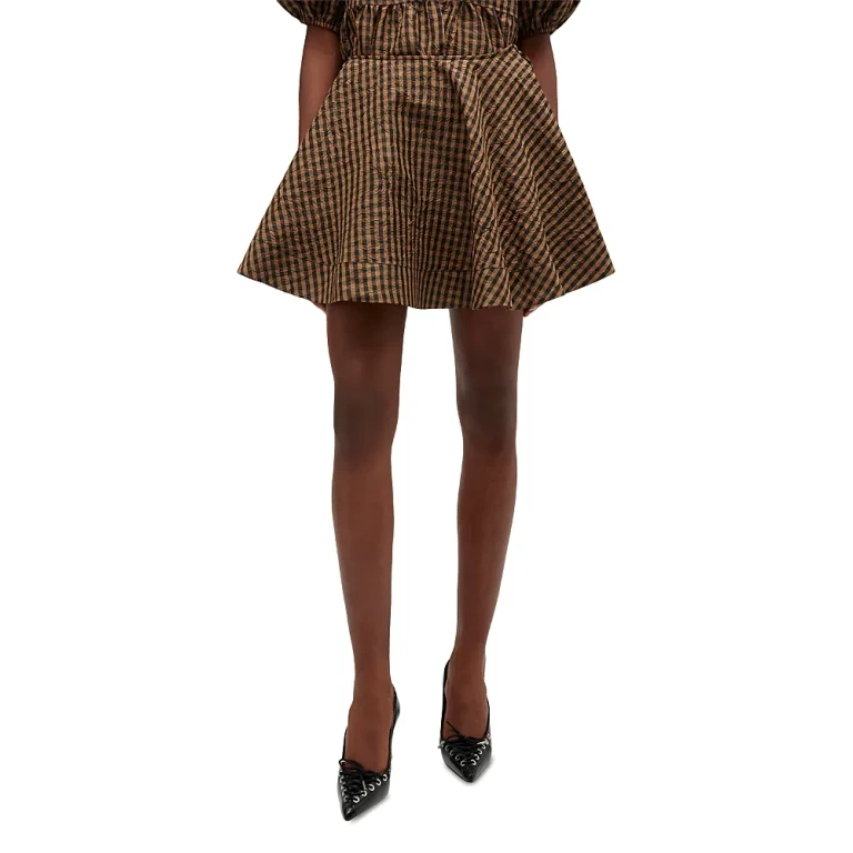 Ganni Jupe Midi - Marron