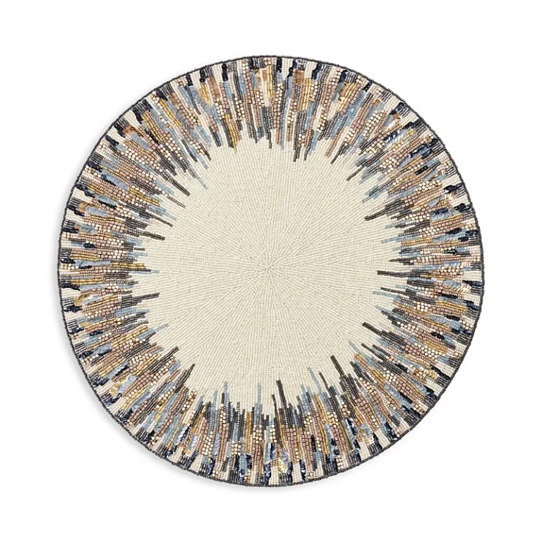 Kim Seybert Diadem Placemat in Ivory and Blue
