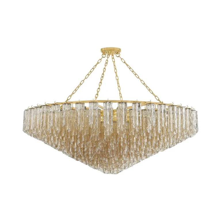 Aged Brass 33 Light Chandelier from the Watertown Collection