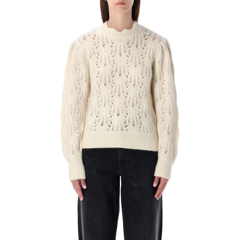 Marant Étoile Ivory Lace Knit Sweater Marant étoile